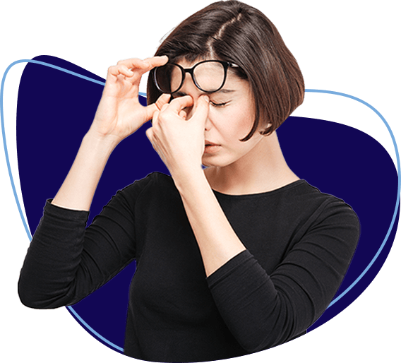 woman-with-glasses-scratching-her-eyes Customer applying contact lens